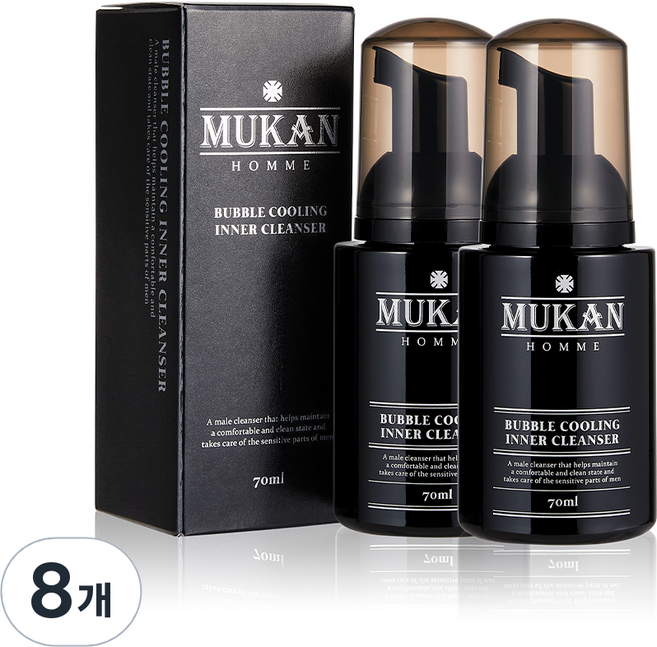 무칸 옴므 버블쿨링 남성청결제, 8개, 70ml