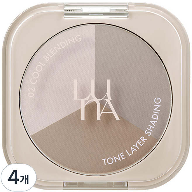 루나 톤 레이어 쉐딩 9g, 02 쿨 블렌딩, 4개