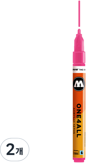 모로토우 원포올 아크릴 마카 2mm 127HS 200 neon pink, 2개