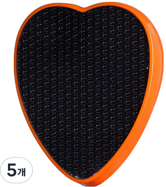 크블랑스 예쁜 하트 발각질 제거기 오렌지 72 x 90 mm, 100g, 5개, 1개입