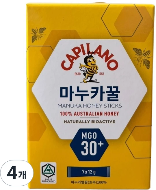 카필라노 마누카 MGO30+ 스틱, 7회분, 4개 - 쿠팡