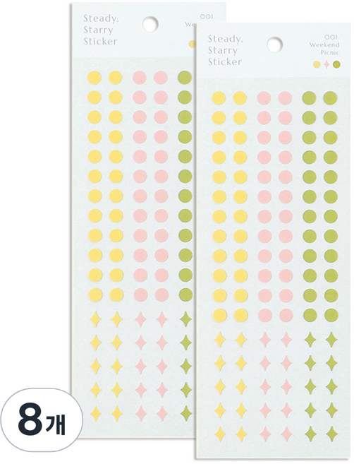 페이퍼리안 스테디 스태리 스티커 3p, 위크앤드 피크닉, 8개