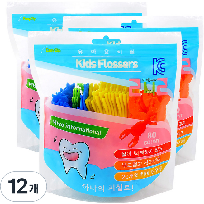 유아용 치실 80p, 80개입, 12개