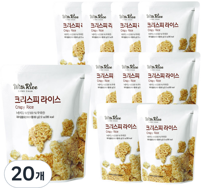 성찬식품 크리스피 라이스 스낵, 20개, 60g