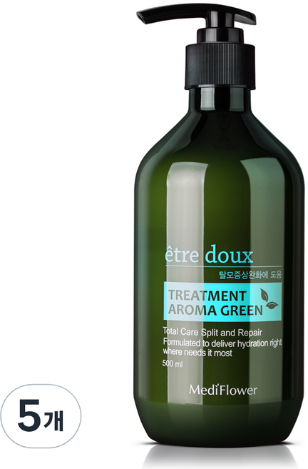 메디플라워 에트투스 아로마 그린 탈모 트리트먼트, 500ml, 5개