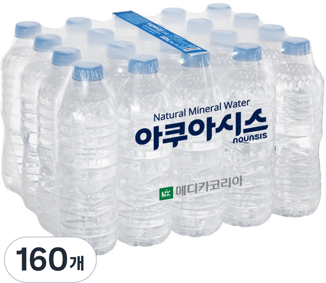 아쿠아시스 무라벨 생수, 500ml, 160개