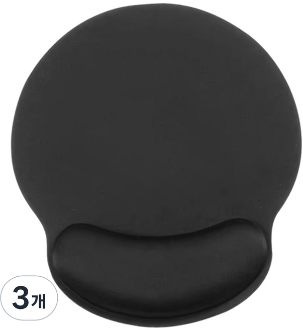 구스페리 메모리폼 손목 보호 마우스패드, 블랙, 3개