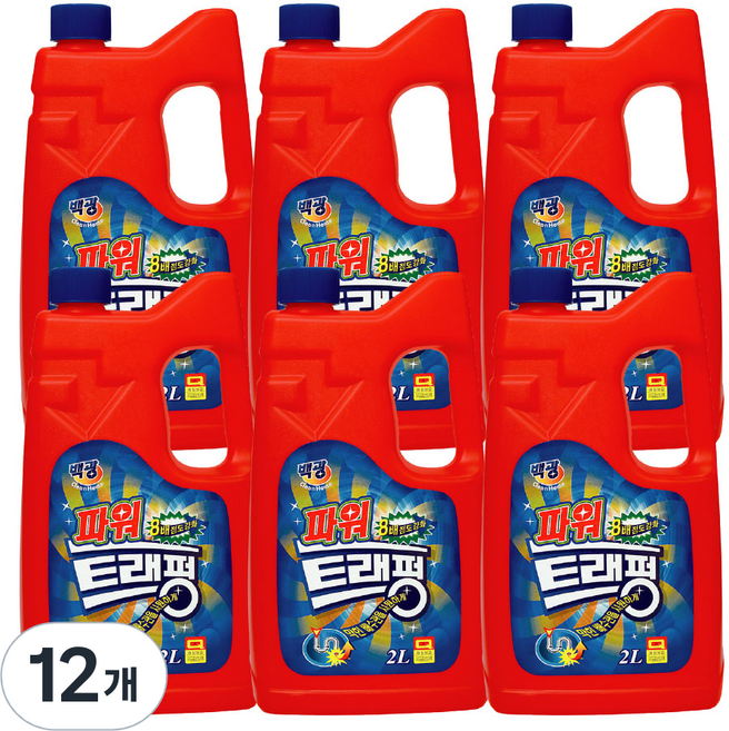 백광 트래펑 배수구세정제, 12개, 2L
