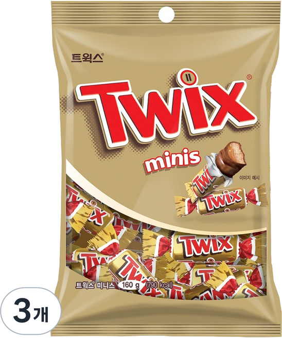 트윅스 미니스 초콜렛, 160g, 3개