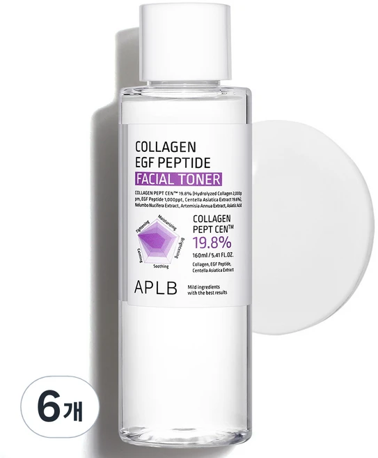 APLB 콜라겐 EGF 펩타이드 페이셜 토너, 6개, 160ml - 쿠팡