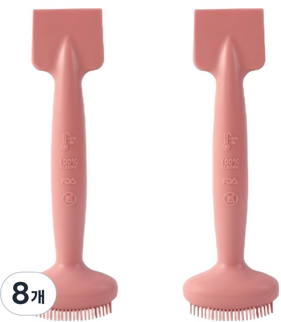데이벨르 클렌징 팩 실리콘 브러쉬, 8개, 로즈핑크