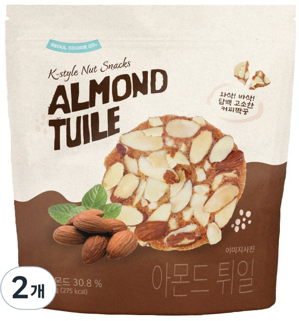 서울쿠키 아몬드 튀일, 2개, 54g