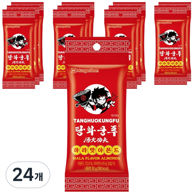 머거본 마라맛 아몬드, 30g, 24개