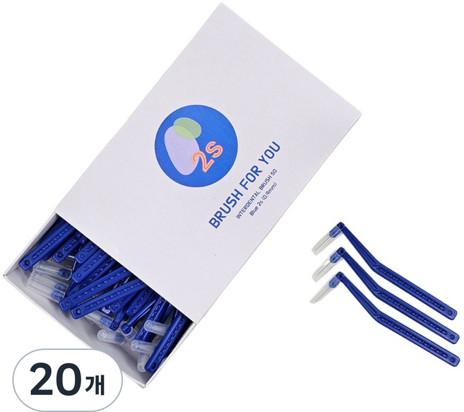 브러쉬포유 L형 치간칫솔 2s 0.9 50p, 0.9mm, 50개입, 20개