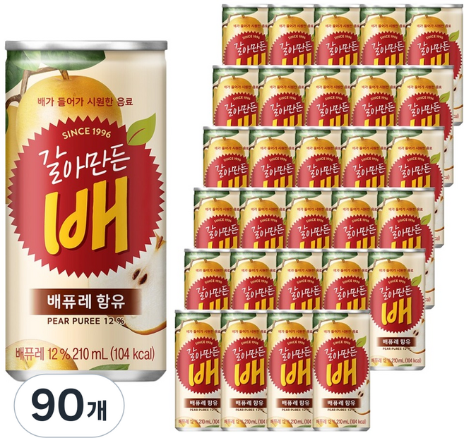 갈아만든배, 210ml, 90개