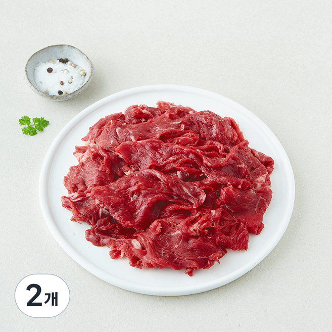 농협목우촌 국내산 소고기 정육 3등급 불고기용 (냉장), 2개, 300g