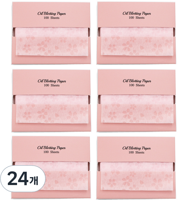 바루쟈 기름종이 리필 벚꽃, 100매입, 24개