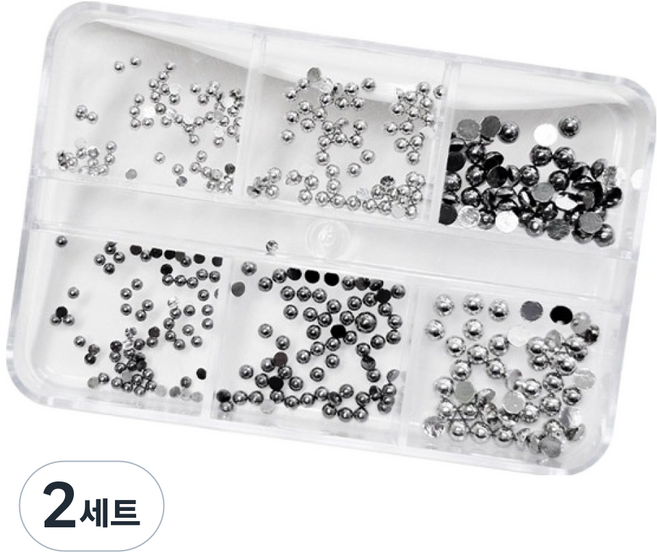 Funny nail 復古飾品6件組 KN-P1107, 2套, 混合色