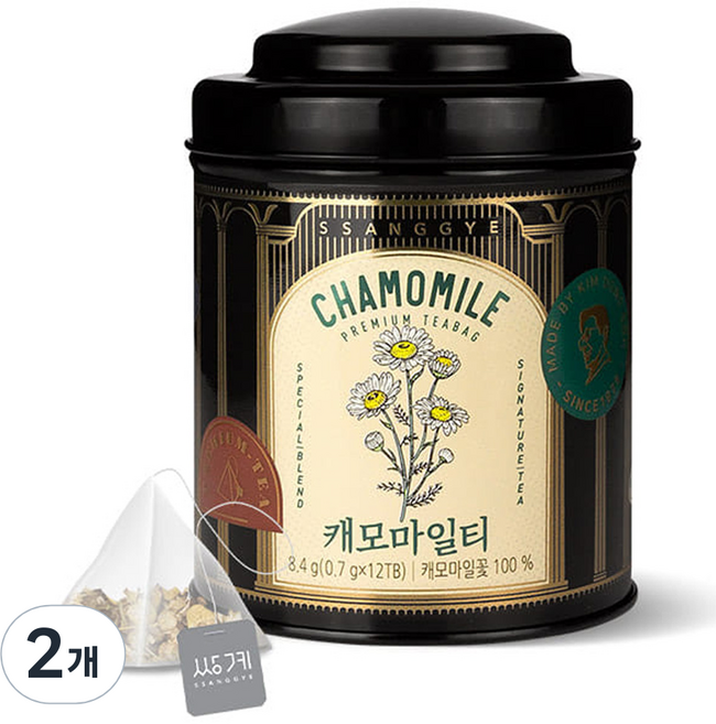 쌍계명차 티마스터캔 허니캐모마일, 700mg, 12개입, 2개