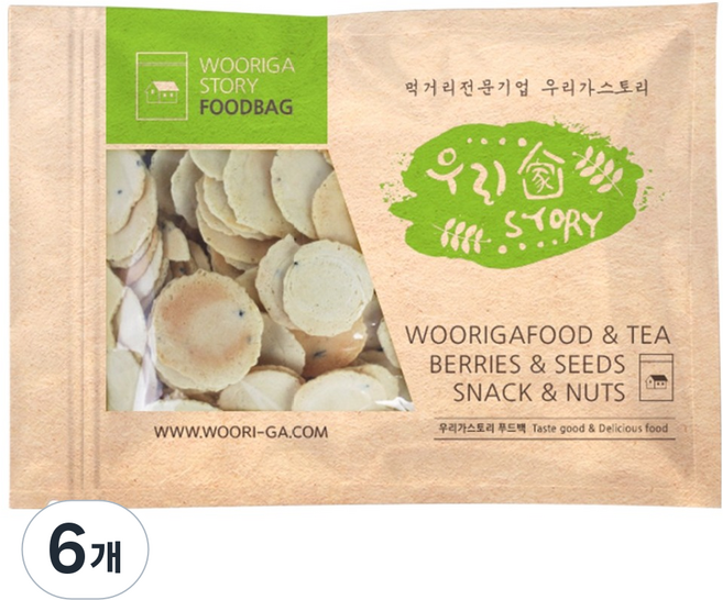 wooriga. 迷你豆腐餅乾, 6個, 500g