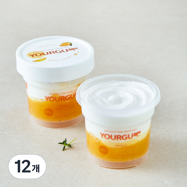 유얼거트 망고 그릭요거트, 130g, 2개입, 6개