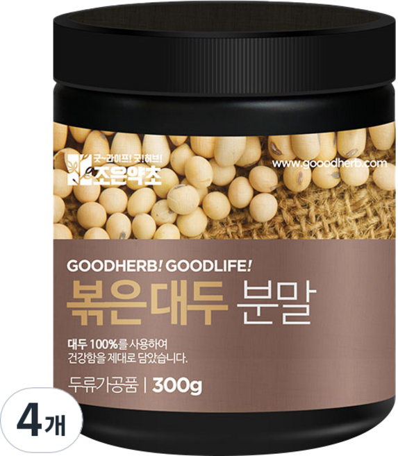 조은약초 볶은대두 분말, 4개, 300g
