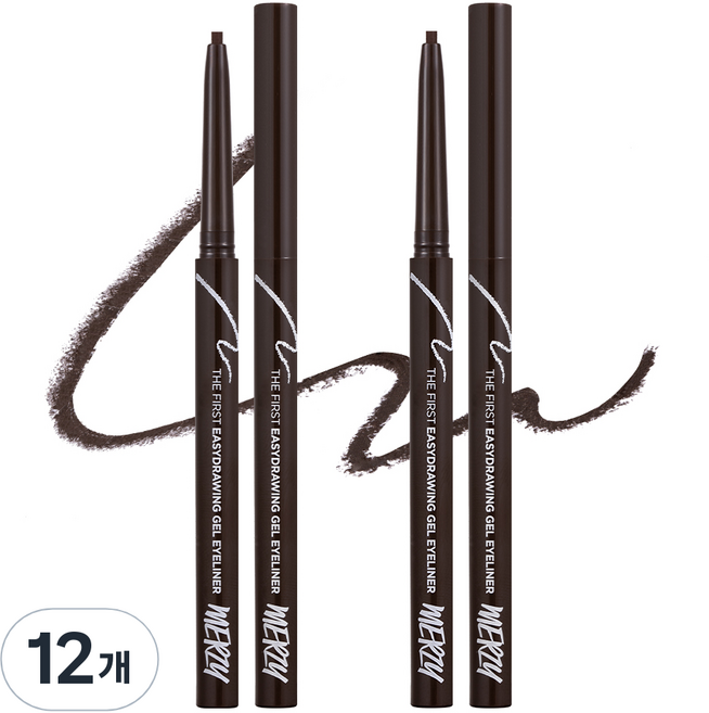 머지 더 퍼스트 이지드로잉 젤 아이라이너 0.14g, EG2 체스트넛, 12개