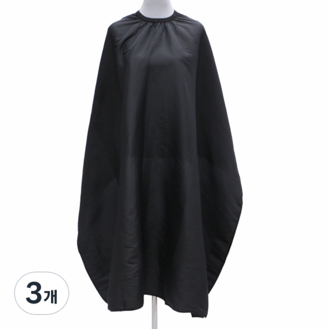 살롱나인 글로시 미용 커트보, 블랙, 3개