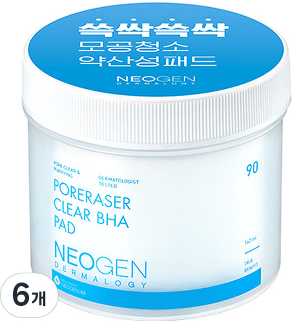 NEOGEN 毛孔清潔BHA爽膚棉, 90片, 6罐