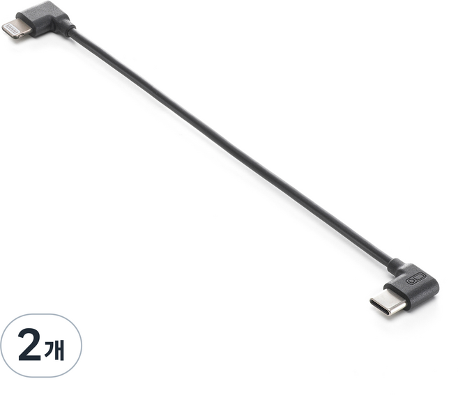 DJI 스마트폰 충전 오디오 녹음 USB C to Lightning 케이블, 2개, 14cm
