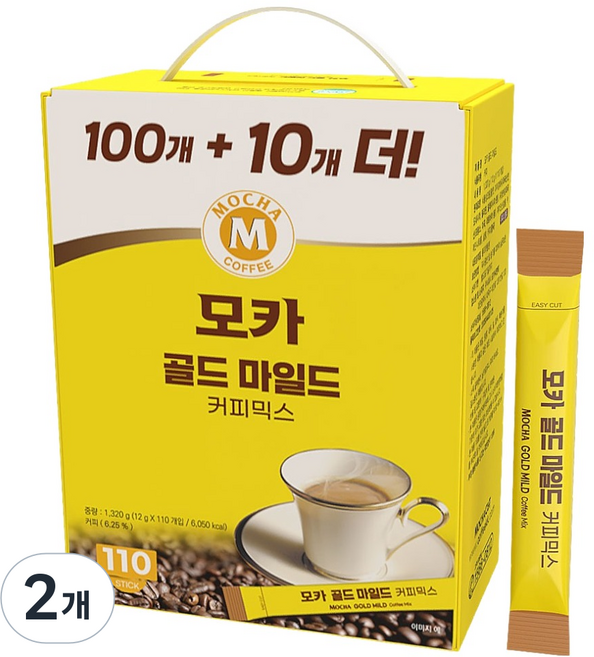 7위 - 모카씨엔티 골드 마일드 커피믹스, 12g, 2개, 110개입