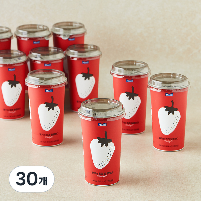 매일유업 딸기는 원래 달콤하다, 30개, 190ml