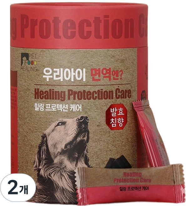 힐링펫푸드 강아지 발효침향 프로텍션케어, 면역/항산화, 30정, 2개