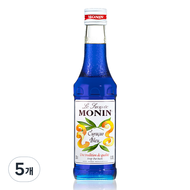 모닌 블루 큐라소 시럽, 250ml, 5개