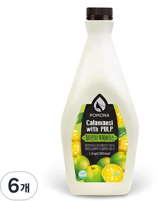 포모나 톡톡 농축 베이스 깔라만시, 6개, 1.2kg