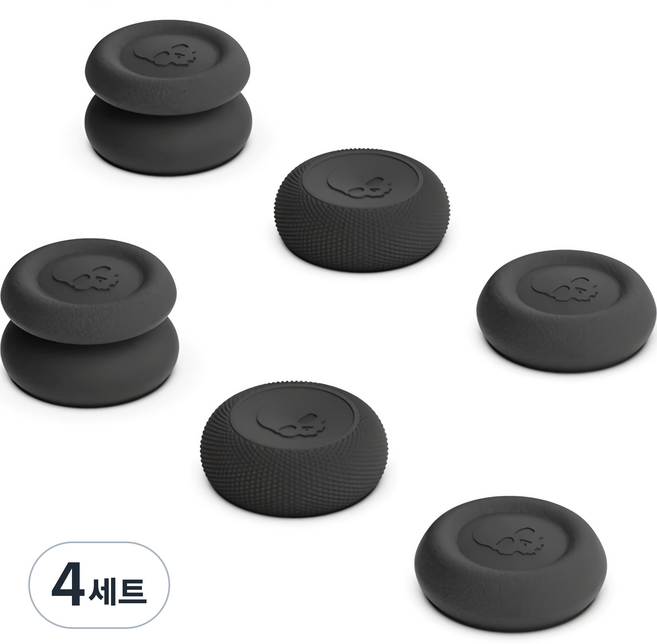 스컬앤코 스팀덱 스틱커버 세트, 블랙, 4세트
