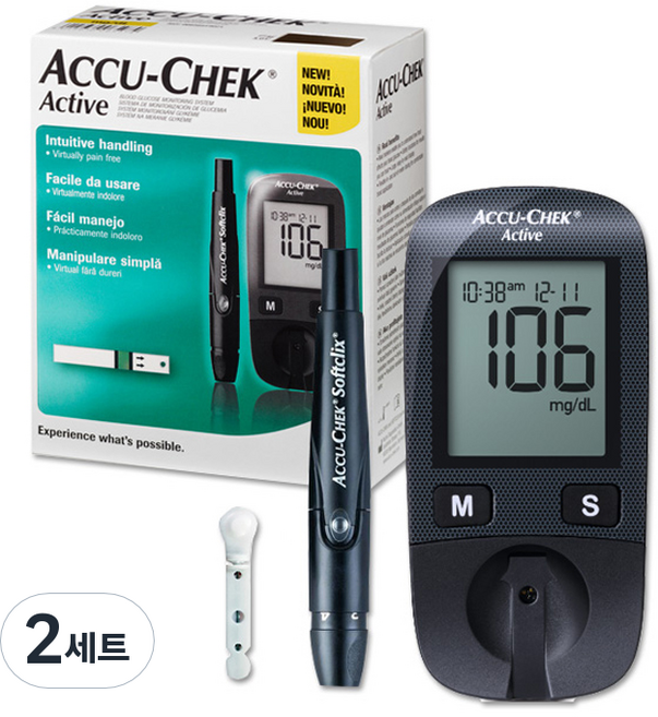 아큐첵 혈당 측정기 세트, Accu-Chek Active Set, 2세트