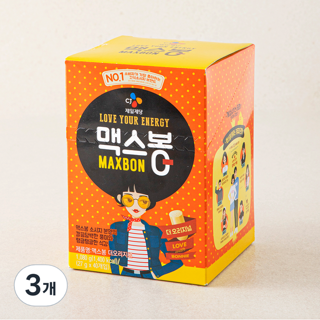 맥스봉 더오리지널 어육소시지 40개입, 1.08kg, 3개