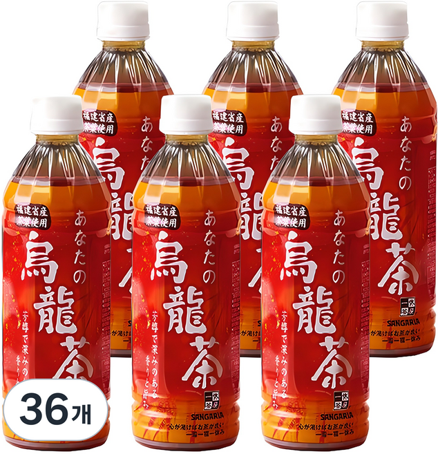 산가리아 당신의 우롱차, 500ml, 36개