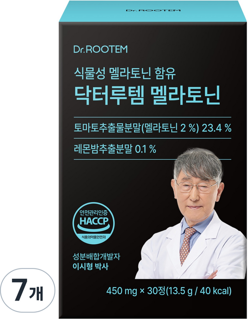 닥터루템 식물성 멜라토닌 함유 닥터루템 멜라토닌, 30정, 7개
