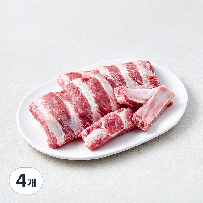 도드람한돈 무항생제 인증 등갈비 구이용 (냉장), 4개, 500g