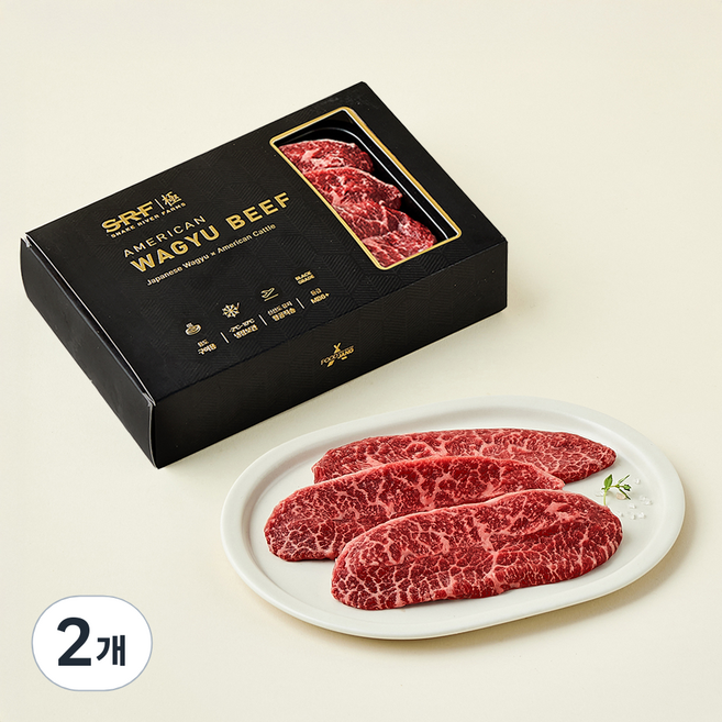 미국산 SRF 와규 MB6+ 부채살 구이용 (냉장), 200g, 2개