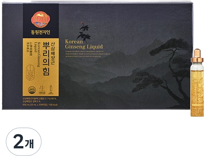 천지인 뿌리의힘 산삼배양근, 600ml, 2개