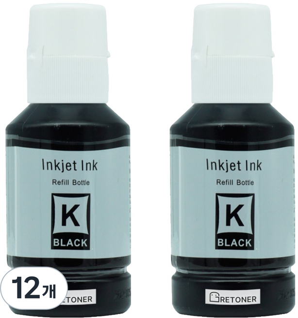 탑젯 엡손 001 T03Y100 호환잉크, 검정, 12개