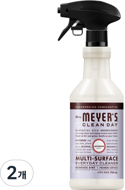 미세스마이어스클린데이 다목적 세정제 라벤더향, 750ml, 2개