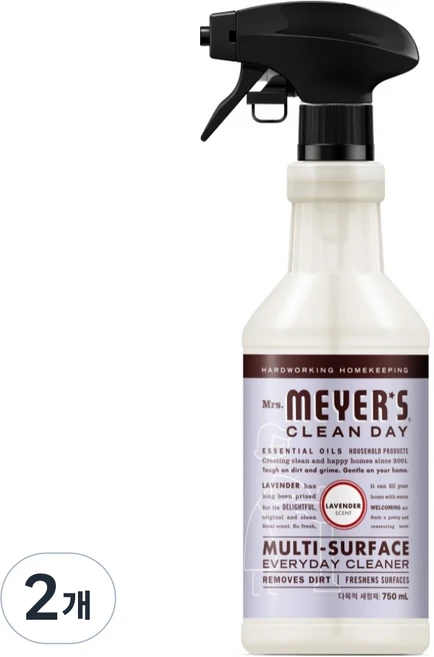 미세스마이어스클린데이 다목적 세정제 라벤더향, 750ml, 2개 - 쿠팡