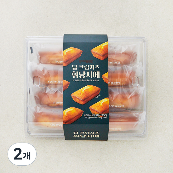 곰곰 딥 크림치즈 휘낭시에, 45g, 2개, 8개입