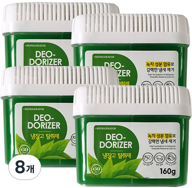 허브스토리 냉장고 탈취재 녹차젤, 160g, 8개