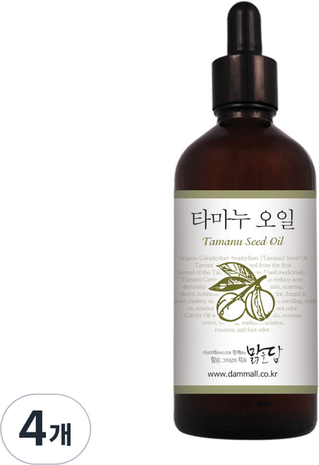 맑을담 타마누 오일, 100ml, 4개