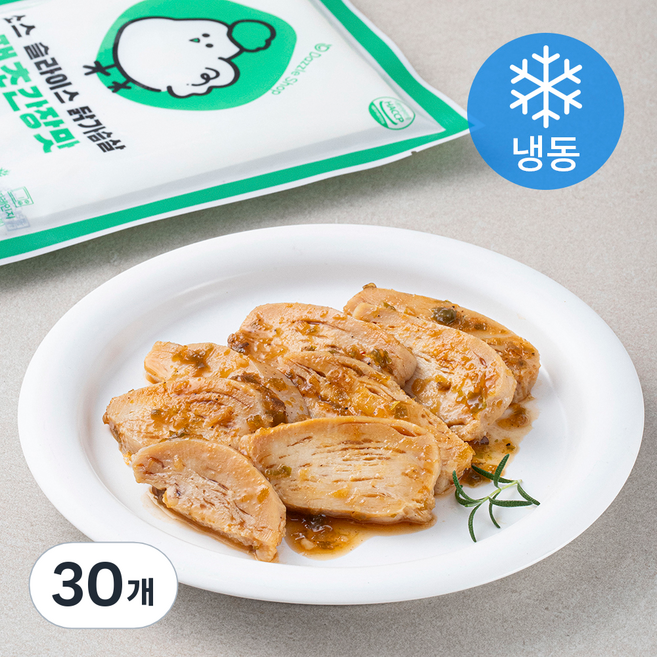 다즐샵 소스 슬라이스 닭가슴살 땡초간장맛 (냉동), 100g, 1개입, 30개